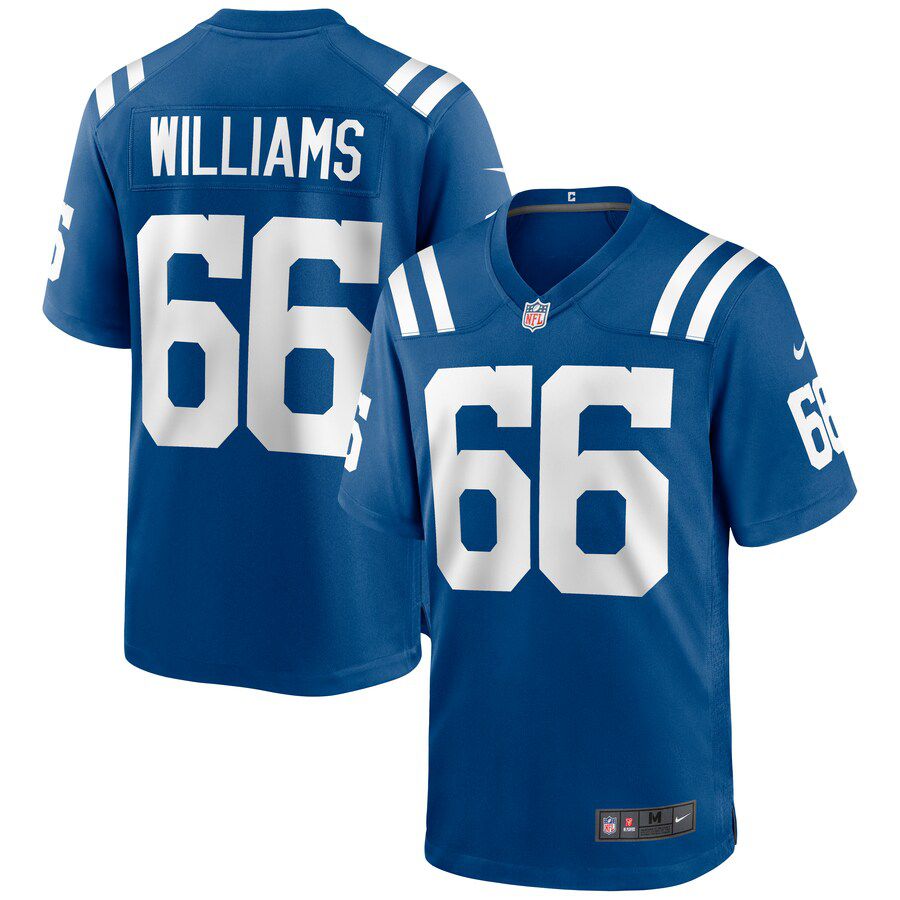 Men Indianapolis Colts 66 Chris Williams Nike Royal Game NFL Jersey